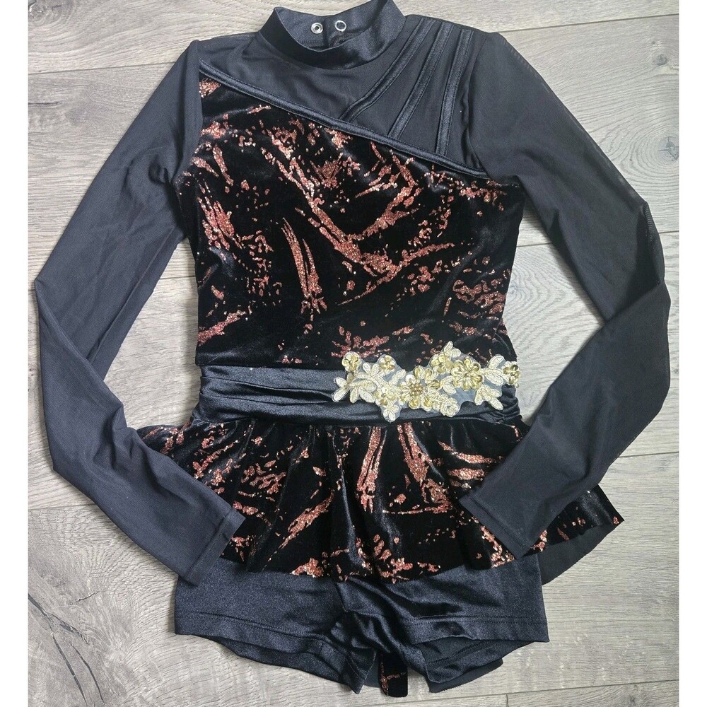 Weissman 14697 Message In A Bottle Glitter Velvet Dance Costume MC